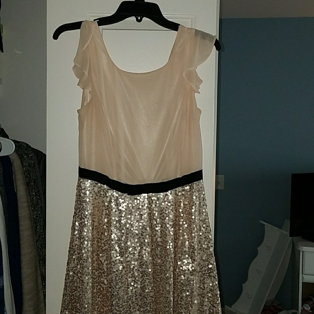 Gold Sequin Dress